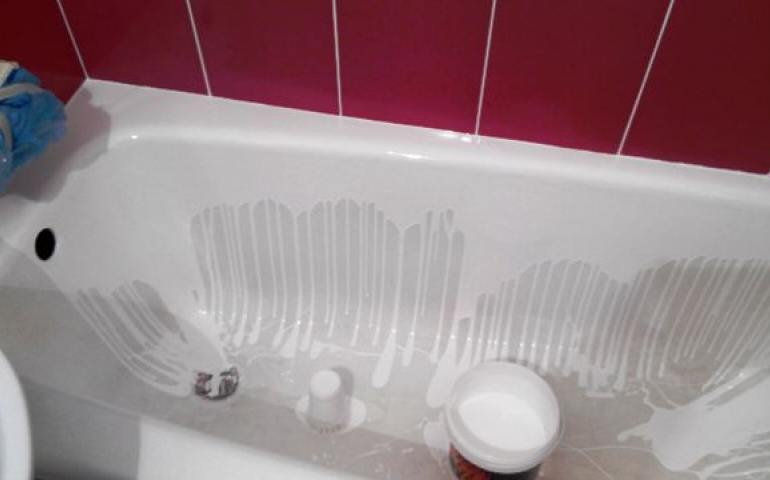 Реставрация ванной акрилом своими руками в домашних условиях методом налива.